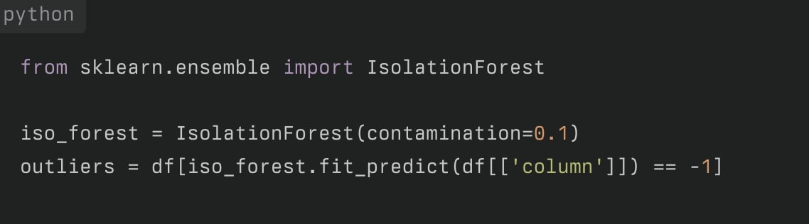 Isolation Forestを使用して検出
